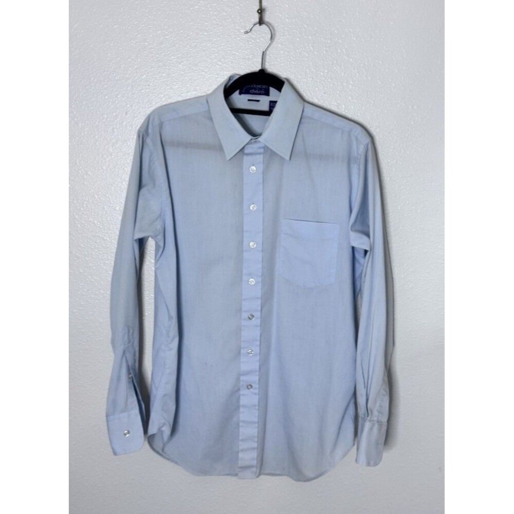 Vintage Givenchy for Chesa Shirt Mens Light Blue  Button Up Size M/L  15/5-33
